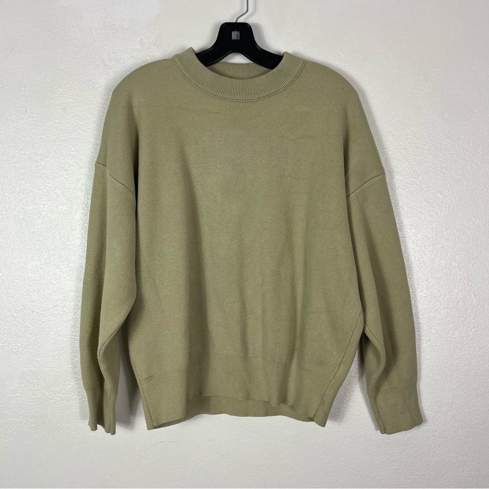 Zara Men light khaki green knit sweater medium